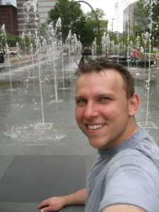 Picture of self next to fountain